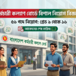"A professional job recruitment circular notice for the Bangladesh Employees Welfare Board, listing various job vacancies from Grade 9 to 16, displayed in a clear and organized format."