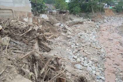 ভোলার নদীভাঙন এলাকায় পরিদর্শনরত কর্মকর্তার দৃশ্য
