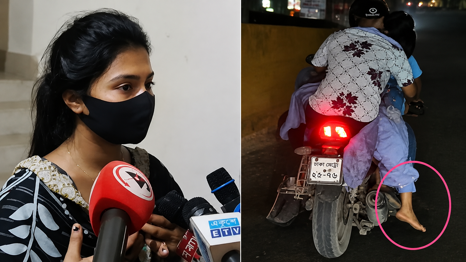 আব্দুল্লাহপুর-টঙ্গী সড়কে তরুণীকে নিয়ে ভাইরাল