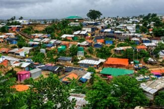 উখিয়ার কুতুপালং রোহিঙ্গা ক্যাম্পে গোলাগুলির পর ঘটনাস্থলের চিত্র