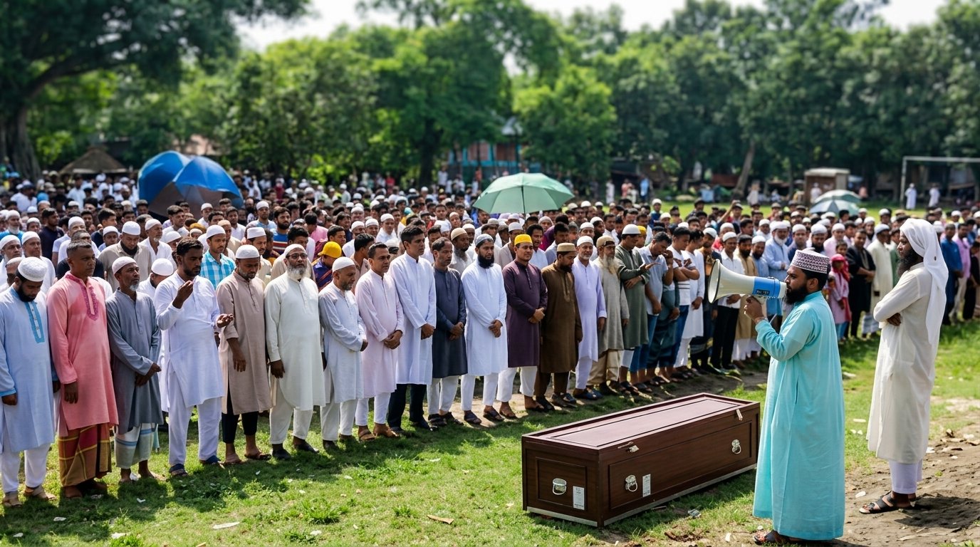 সৌদি আরবে অগ্নিকাণ্ডে নিহত নাটোরের রবিউল ইসলামের জানাজা ও দাফন