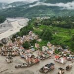 নেপাল-চীন সীমান্তে বন্যা