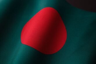 পররাষ্ট্র মন্ত্রণালয়ের সামনে সরকারি বার্তা ও সংবাদচিত্র