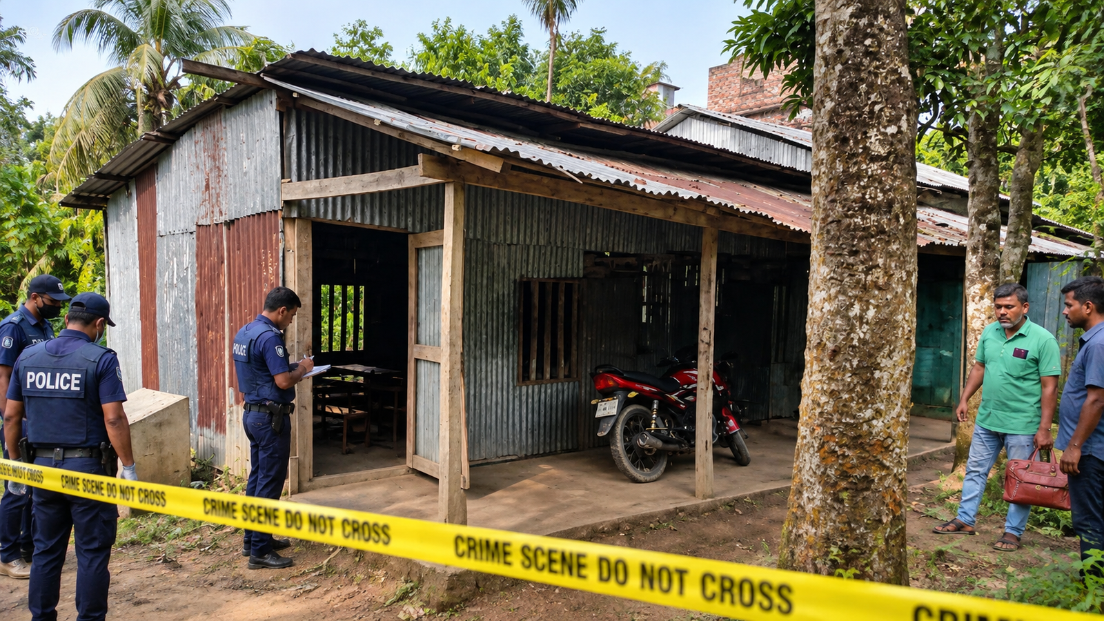 ছাদে ফাটল, খসে পড়ছে পলেস্তারা, ঝুঁকিপূর্ণ স্কুলেই চলছে পাঠদান