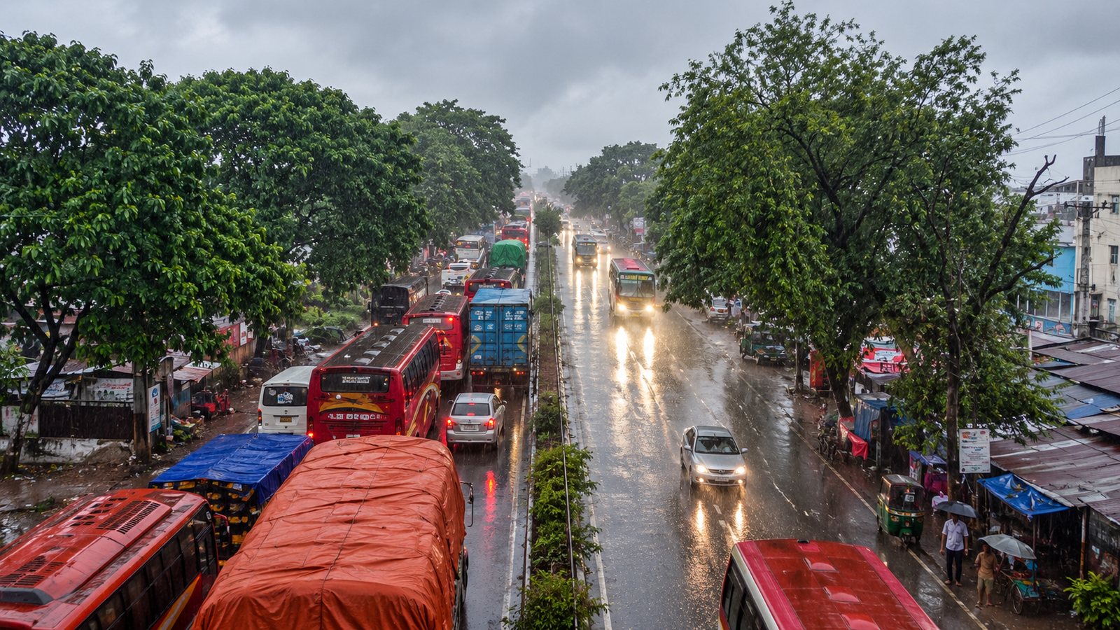 ঢাকা অভিমুখী লেনে তীব্র যানজট, ভোগান্তিতে যাত্রীরা