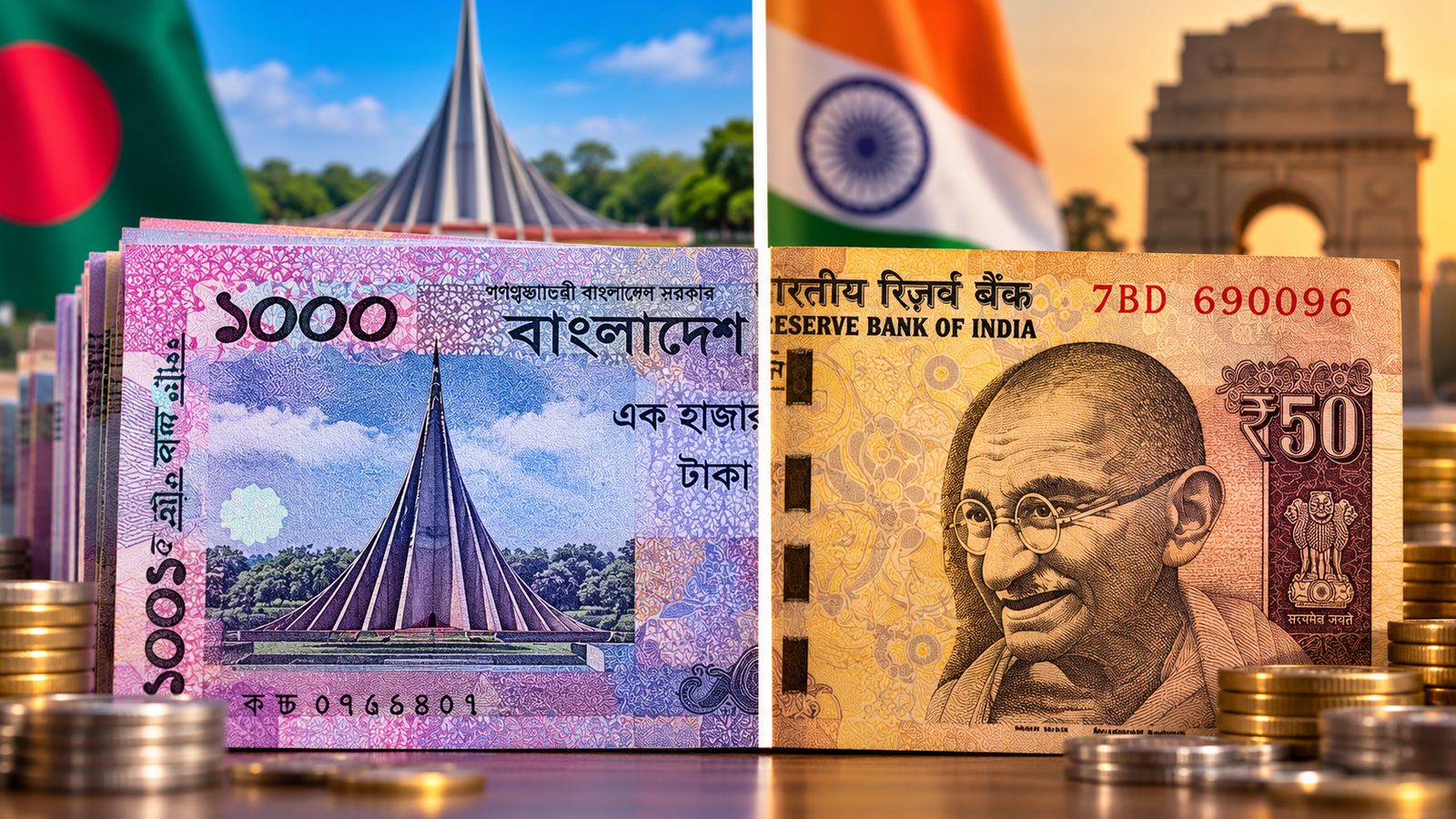ভারতীয় রুপির বিপরীতে টাকার দাম বাড়ল, কী প্রভাব পড়বে আমদানিতে